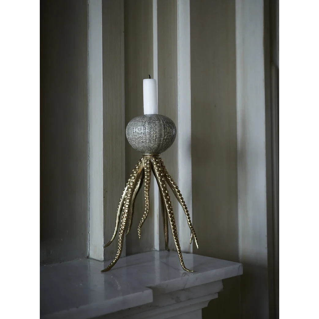 Octopus Candle Holder Grey