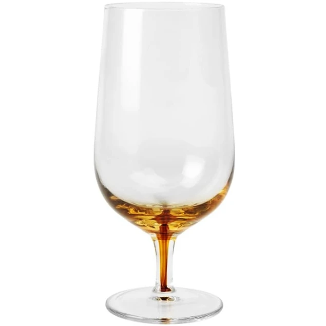 Amber Beer Glass Set with 12 Pieces