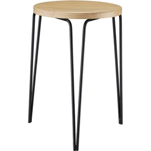 Photo of J179 Skjern Stool Steel Black Painted-ash Nature Oiled