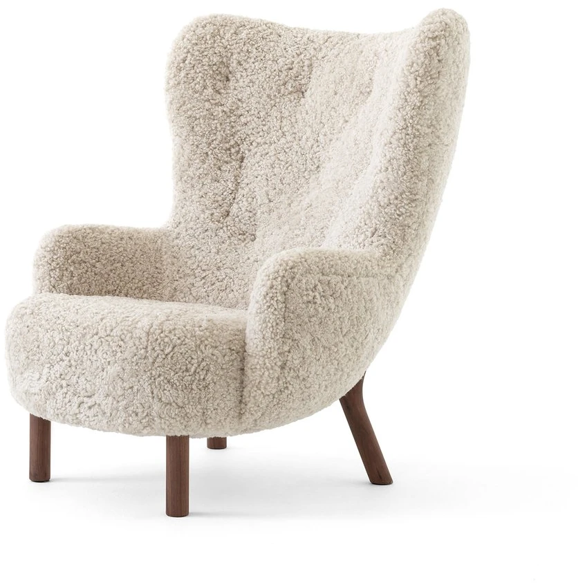 Petra Vb3 High Armchair Oiled Walnut-sheepskin