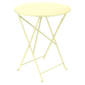 Bistro Table 60 cm Frosted Lemon A6 - Small Table & Side Table Outdoor - Yellow - Metal