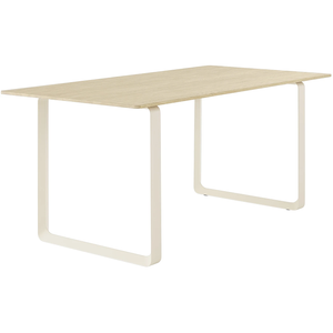 Photo of 70/70 Table, Small, Solid Oak/sand - Dining Table - Taf Studio - Beige, Wood - Metal/Wood