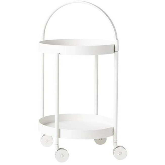 Photo of Roll Trolley, White, Aluminium - Small Tables & Side Tables Outdoor - Welling/Ludvik - White - Metal