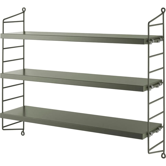 Photo of String Pocket - Sage - Wall shelves - Nils Strinning - Wood-coloured, white - Metal/wood