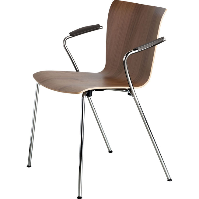 Photo of Vico Duo Vm111 Walnut/chrome - Dining chairs - Vico Magistretti - Wood-coloured - Metal/wood