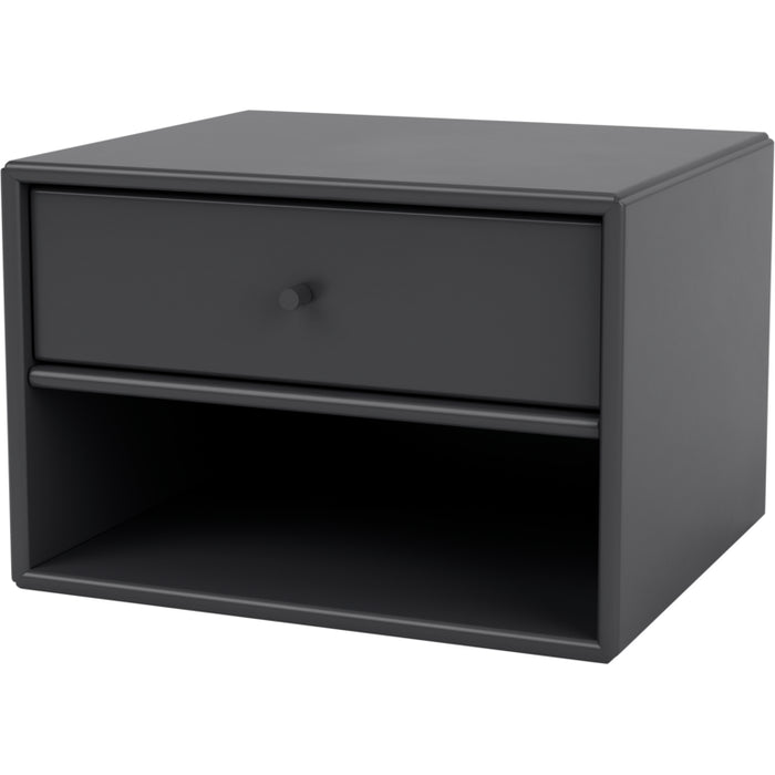 Photo of Dash Nightstand, Suspension Rail - Anthracite - Bedside Table - Peter J. Lassen - Black - Mdf