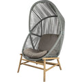 Thumbnail photo of Hive Hængestol - Hængestol - Seat: Dusty Green, Aluminium / Frame: Teak / Cushion: Taupe, Cane-line Airtouch - W87 X D87 X H124 Cm