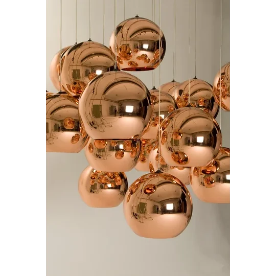 Copper Round LED Pendant Lamp