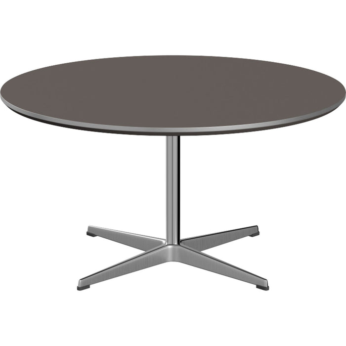 Photo of A223 Circular Coffee Table, Ø90 cm, Laminate, Grey - Coffee Table - Arne Jacobsen,piet Hein - Grey - Metal/Wood