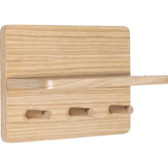 Photo of Coat rack Oak veneer - 3 hooks