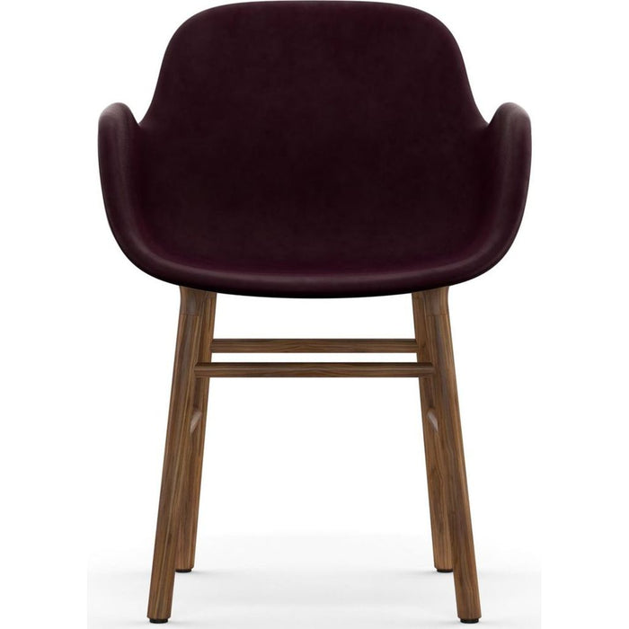 Photo of Form Armchair - Fully upholstered wood - Dining chair - Frame: Walnut / Fabric type: City velvet vol. 2 82 - L: 56 x D: 52 x H: 80 x Sh: 44 cm