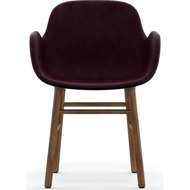 Photo of Form Armchair - Fully upholstered wood - Dining chair - Frame: Walnut / Fabric type: City velvet vol. 2 82 - L: 56 x D: 52 x H: 80 x Sh: 44 cm