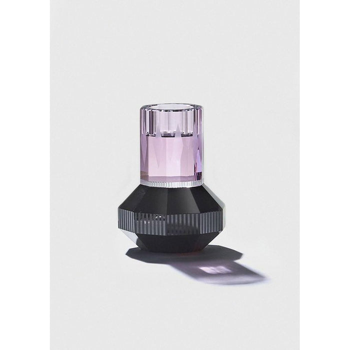 Chicago Rose/clear/black T-light Holder - Candlesticks & Candle Holders