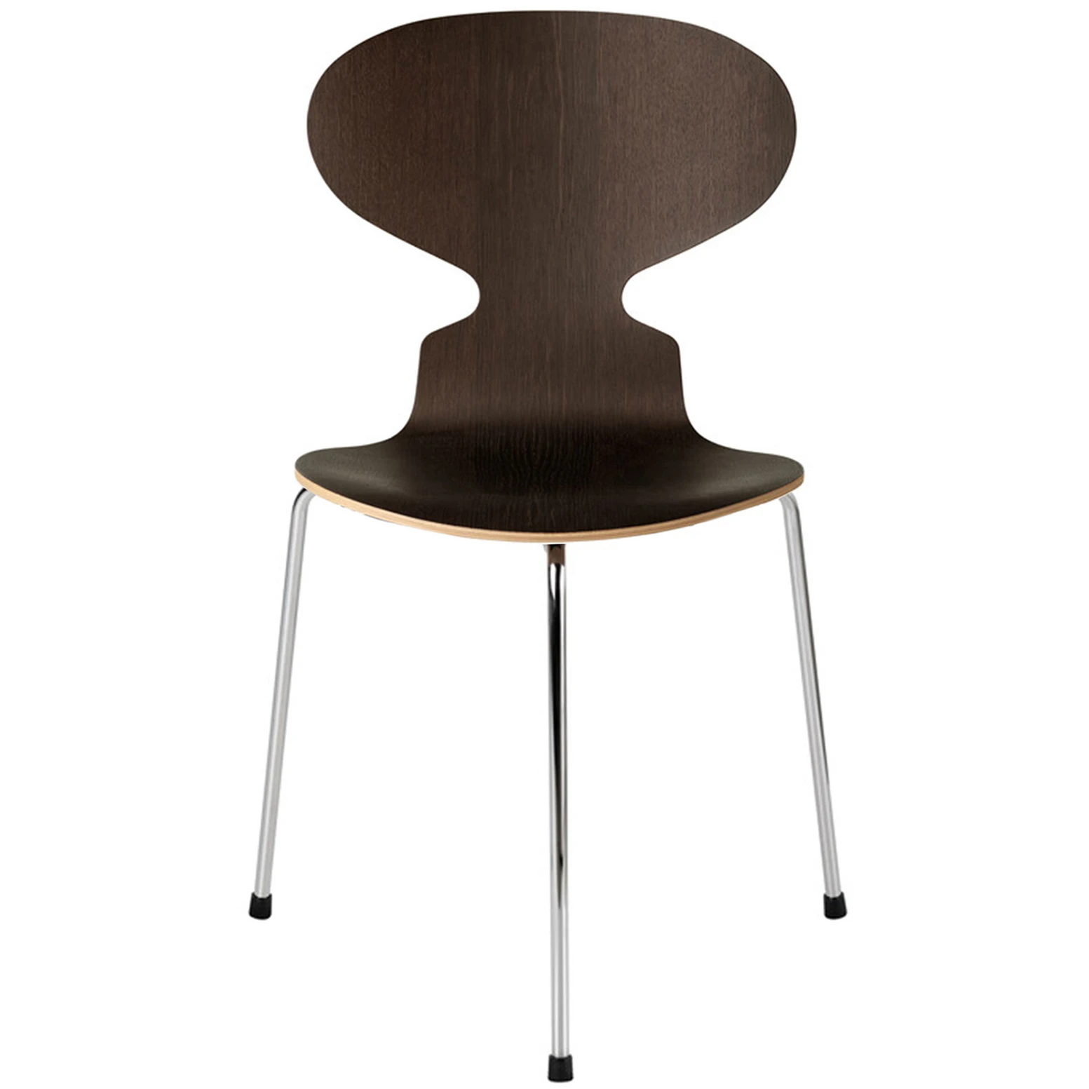 3100 Myran 3 legs, dark stained oak veneer - Dining chairs - Arne Jacobsen - Wood-coloured - Metal/wood