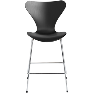 3187 Sjuan, Coloured Ash veneer, Black - Bar stools & Bar stools - Arne Jacobsen - Black - Metal/wood