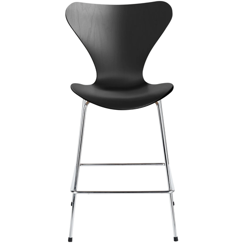Photo of 3187 Sjuan, Coloured Ash veneer, Black - Bar stools & Bar stools - Arne Jacobsen - Black - Metal/wood