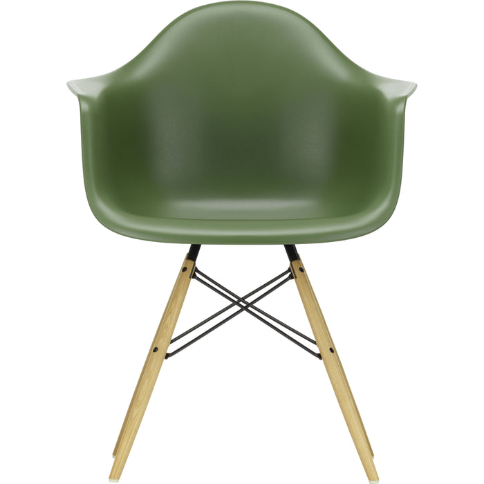 Photo of Eames Plastic Armchair Daw - 48 Forest - Ash Honey Tone - Dining Chairs - Green - Metal/wood/plastic