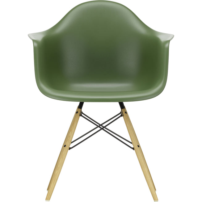 Photo of Eames Plastic Armchair Daw - 48 Forest - Ash Honey Tone - Dining Chairs - Green - Metal/wood/plastic