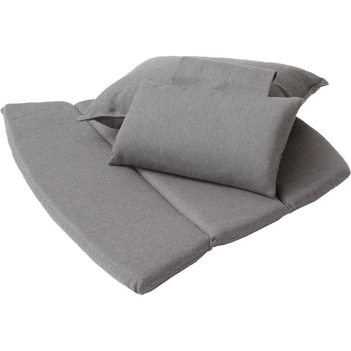 Photo of Breeze Highback Lounge Chair Cushion - Outdoor Cushions - Grey-brown - Cane-line Natté - W: 75 x D: 55 x H: 2 cm
