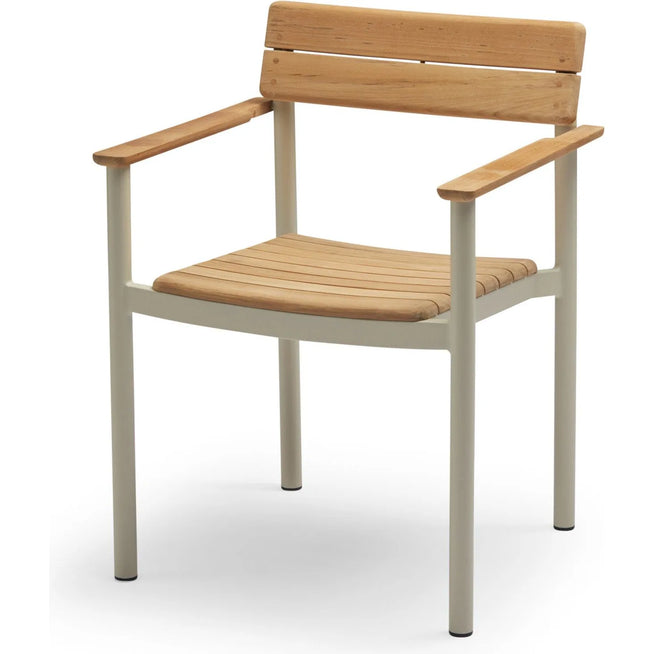 Photo of Pelagus Armchair Light Ivory - Outdoor dining chairs - Metal/wood
