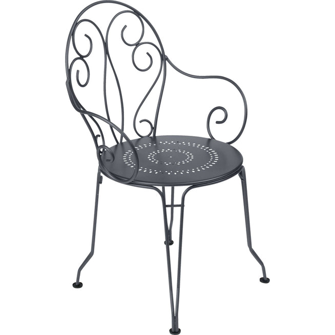 Photo of Montmartre Armchair, Anthracite - Outdoor dining chairs - Grey - Metal