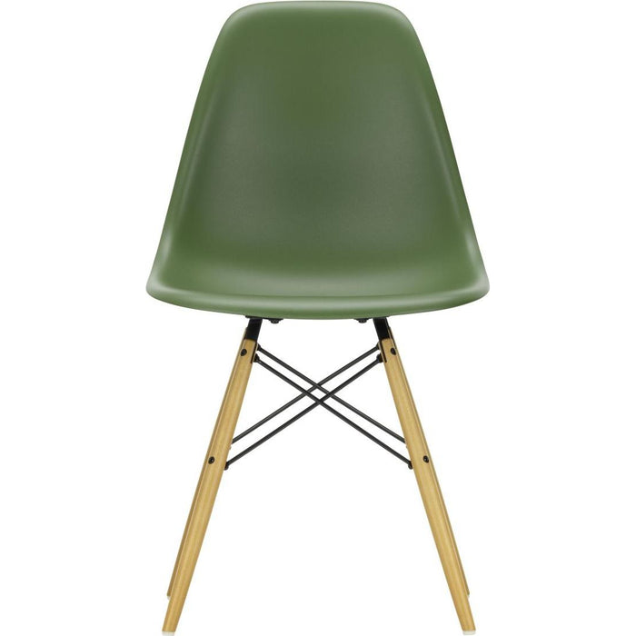 Eames Plastic Chair Dsw - 48 Forest - Golden Maple - Matstolar - Charles & Ray Eames - Grön - Metall/trä/plast
