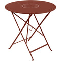 Thumbnail photo of Floréal Table Ø 77 cm, Red ochre - Outdoor dining table - Red - Metal