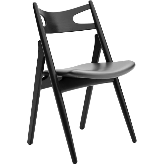 Photo of CH29P Sawbuck Chair - Black Lacquered Oak