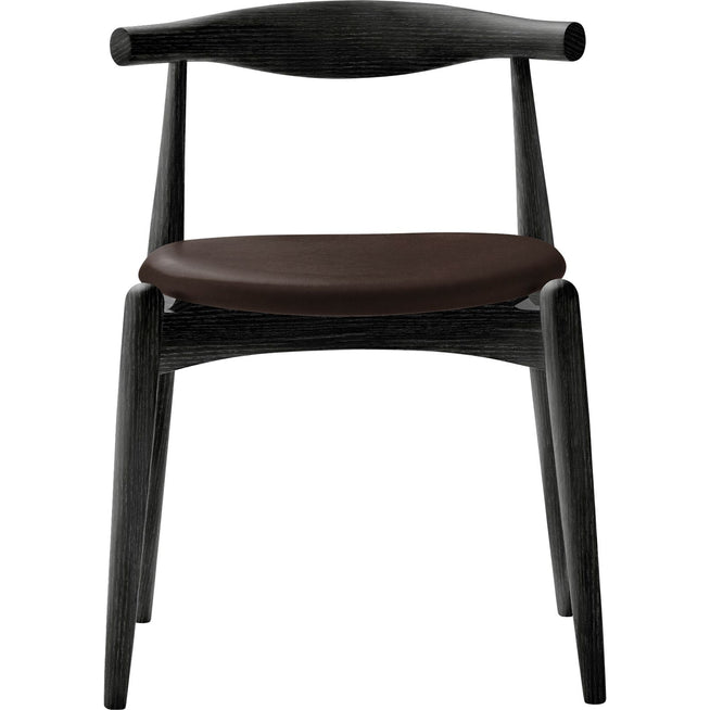 Photo of Carl Hansen - Ch20, Black lacquered oak, Leather group B Thor - 306 - Dining chairs - Hans J. Wegner - Black - Wood