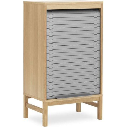 Photo of Jalousi Cabinet - Grey / Low - L: 55 X D: 40 X H: 101,5 Cm