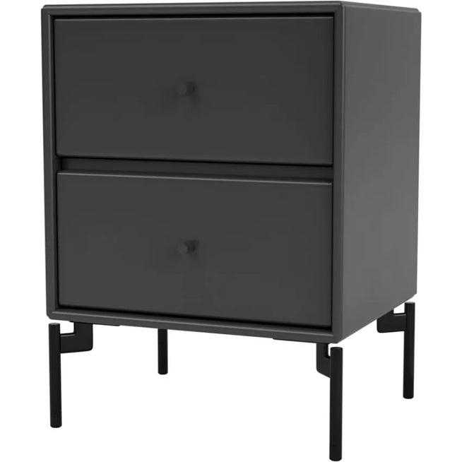 Photo of Drift Drawer Module - Anthracite / Black Legs - Bedside Tables - Peter J. Lassen - Black - Mdf