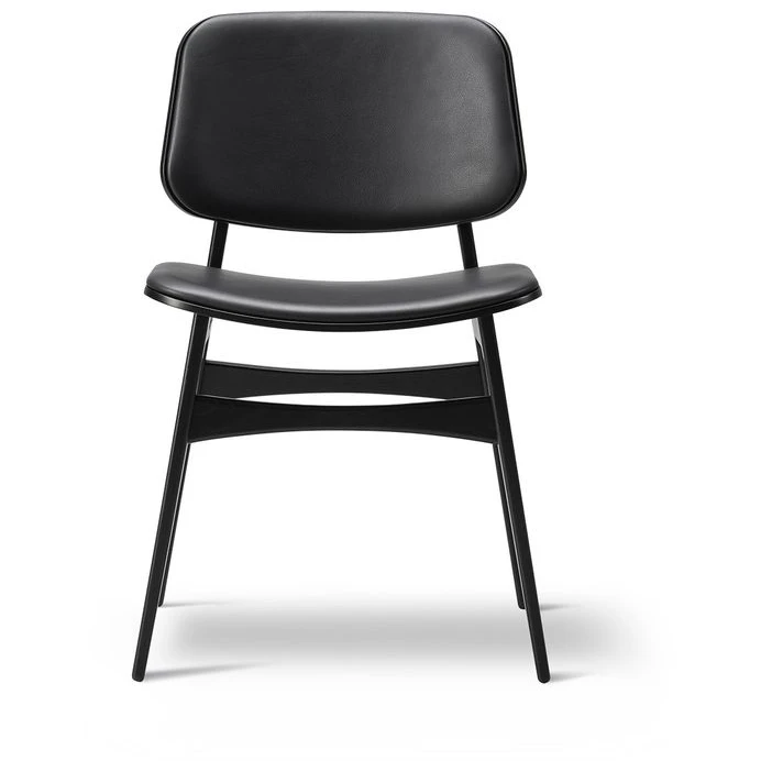 Photo of Søborg 3052 Wood Base Chair - Front Upholstered