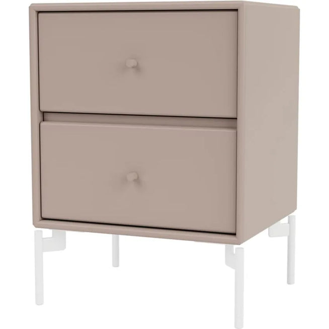 Photo of Drift Drawer Module - Mushroom / Snow Legs - Bedside Table - Beige - Mdf