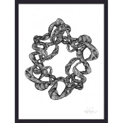 Photo of Wreath illustration - black and white