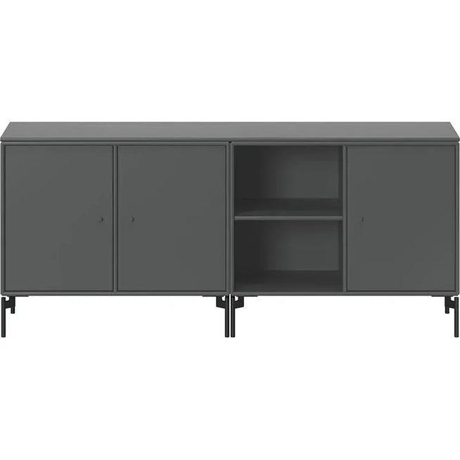 Photo of Save Lowboard - Anthracite / Black Legs - Sideboards - Mdf