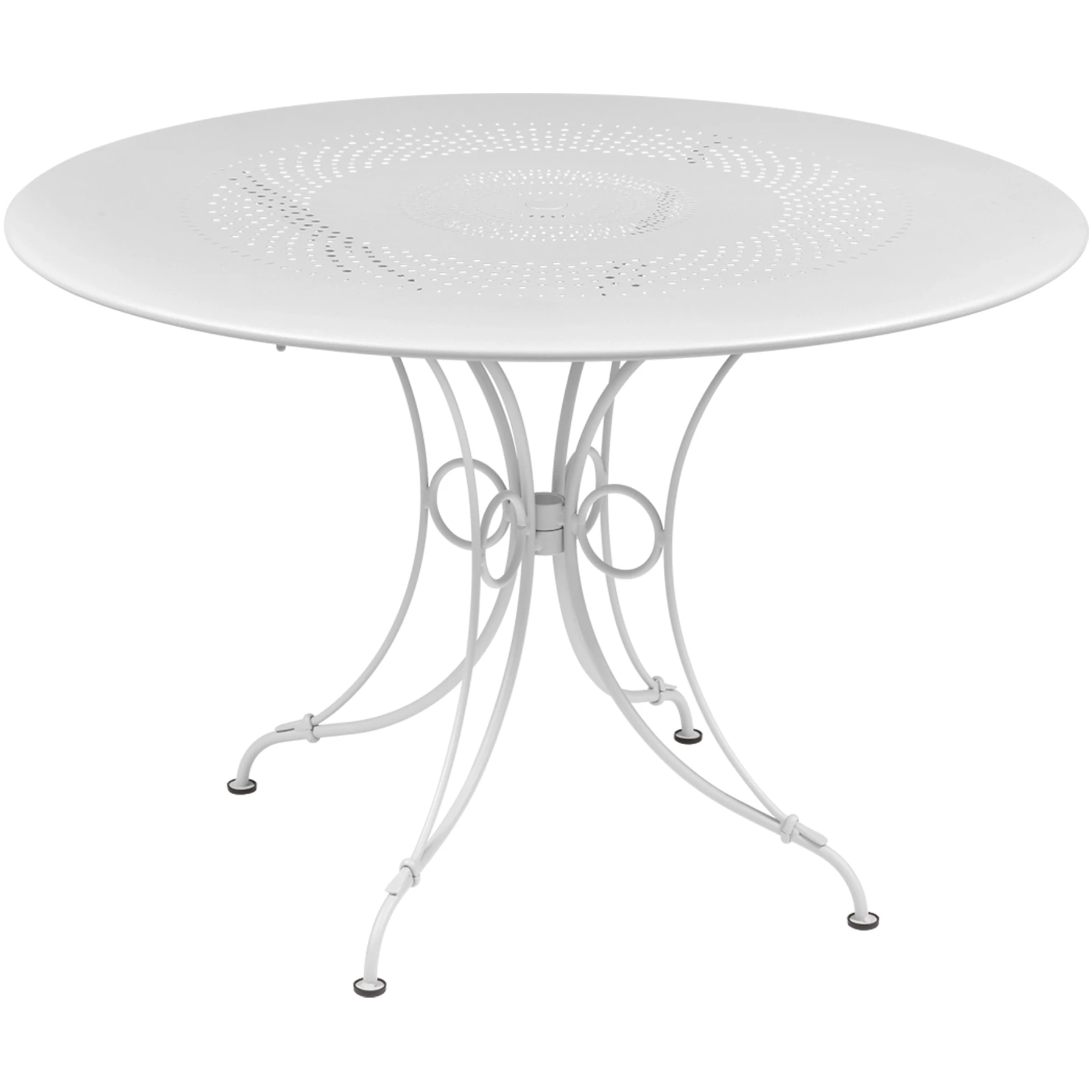 1900 Table Ø 117 Cm, Cotton White - Matbord Utomhus - Vit - Metall