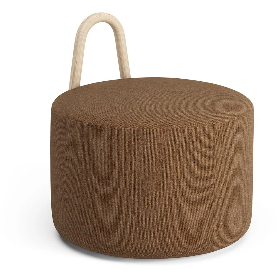 Amstelle Pouf Medium With Wheel Box Natural Lacquer Main Line Flax