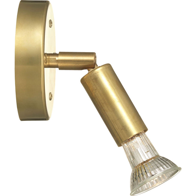 Photo of Star Wall Lamp Coupling Housing, Raw Brass, Fixed Mounting - Bedside Lamps - Jonas Bohlin - Gold