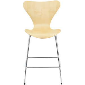 3187 Sjuan, Maple veneer - Bar stools & Bar stools - Arne Jacobsen - Wood - Metal/wood