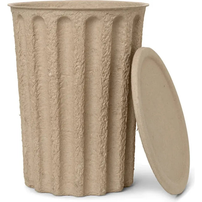 Photo of Paper Pulp Paper Bin - Skraldespand - Brown - Ø28 X H35,5 Cm