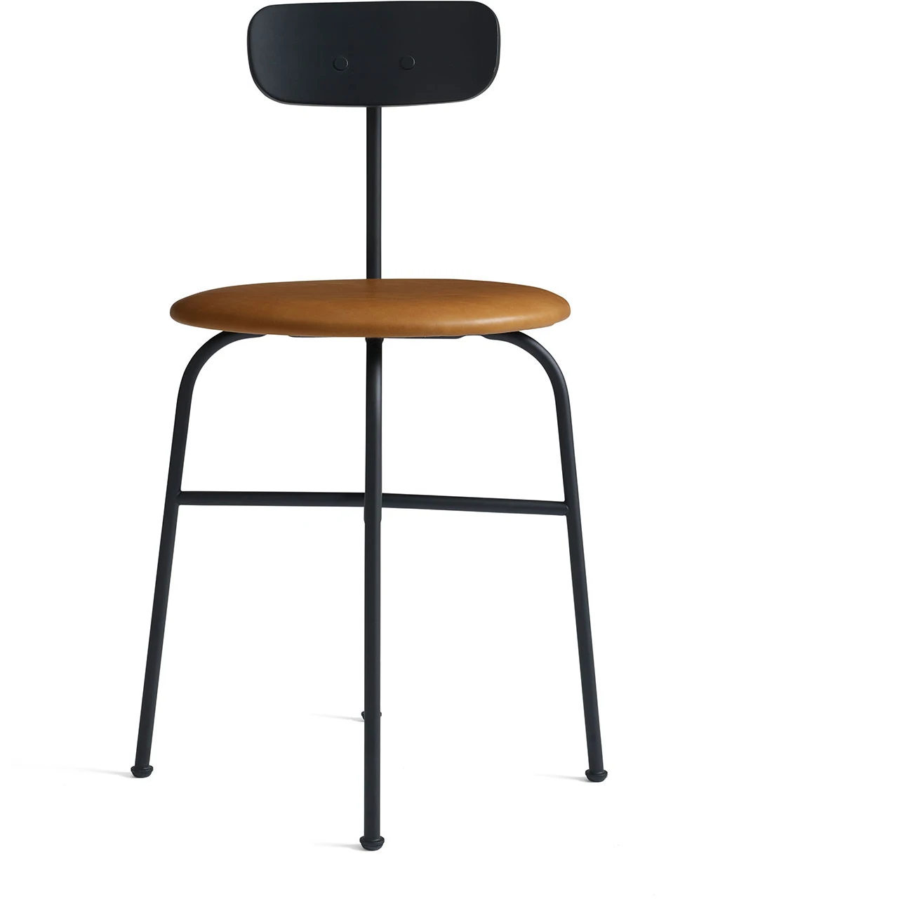 Afteroom Dining Chair 4 Legs - Black Steel - Matstolar - Afteroom - Brun - Metall/trä