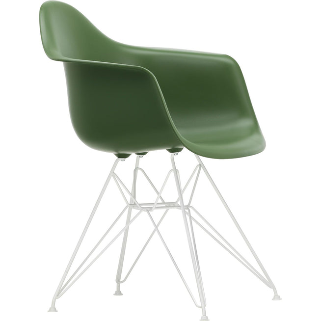 Photo of Eames Plastic Armchair Dar - 48 Forest - White Base - Matstolar - Charles & Ray Eames - Grön - Metall/plast