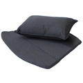 Thumbnail photo of Breeze Lounge Chair Cushion - Outdoor Cushions - Black - Cane-line Natté - W: 63 x D: 50 x H: 2 cm