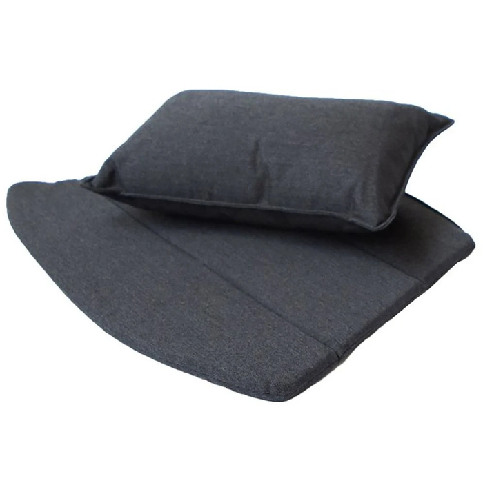 Photo of Breeze Lounge Chair Cushion - Outdoor Cushions - Black - Cane-line Natté - W: 63 x D: 50 x H: 2 cm