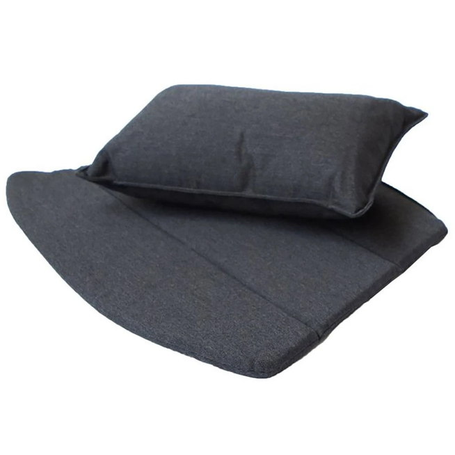 Photo of Breeze Lounge Chair Cushion - Outdoor Cushions - Black - Cane-line Natté - W: 63 x D: 50 x H: 2 cm