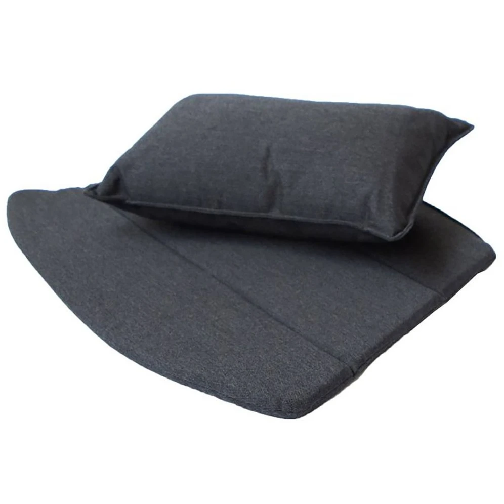 Breeze Lounge Chair Cushion - Outdoor Cushions - Black - Cane-line Natté - W: 63 x D: 50 x H: 2 cm