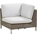Thumbnail photo of Connect Modules - Garden Sofa - Sofa Corner Module w. White Cane-line Night Cushion - W: 84 x D: 84 x H: 64 x Sh: 30 cm