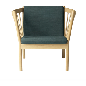 Photo of J146 Easy Armchair - lacquered oak, dark