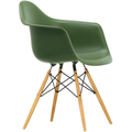 Eames Plastic Armchair Daw - 48 Forest - Golden Maple - Matstolar - Charles & Ray Eames - Grön - Metall/trä/plast