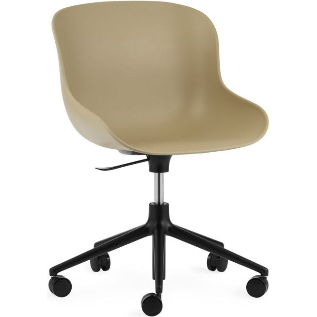 Photo of Hyg Chair Swivel Frame 5w Gas Lift - Office Chair - Seat: Sand / Frame: Black Aluminium - L: 72.5 x D: 72.5 x H: 78/92 x Sh: 38/52 cm